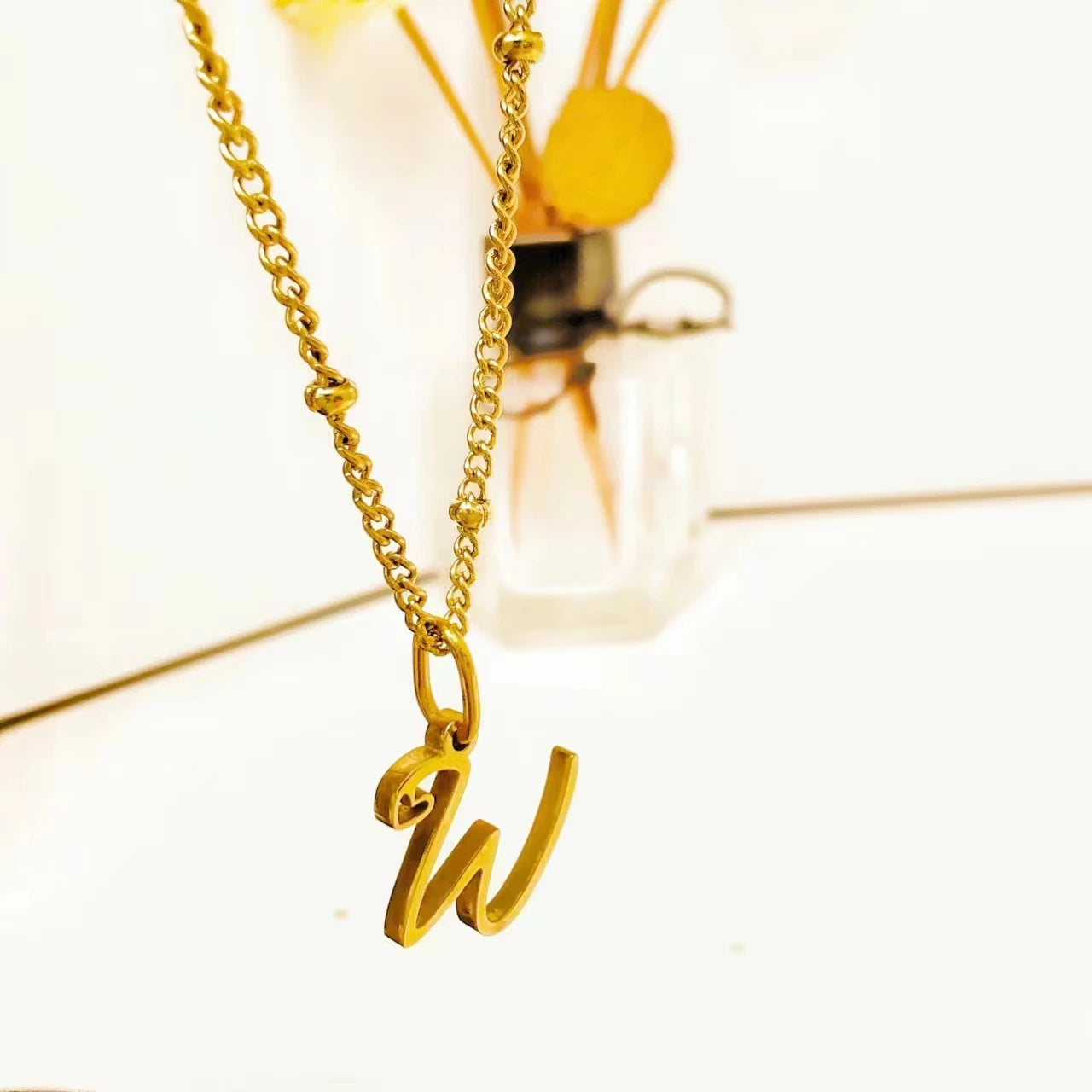 Heart Initial Necklace