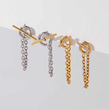 Celeste Luxe Chain Drop Earrings