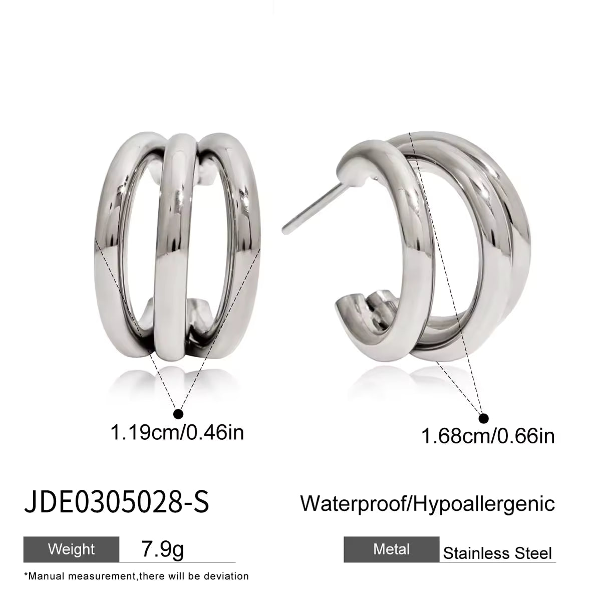 C-Ring Hollow Earring